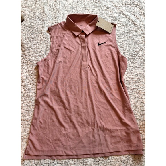 Nike Tops - Nike Dri-FIT ADV Womens Sleeveless Golf Polo Rose Pink Size XL